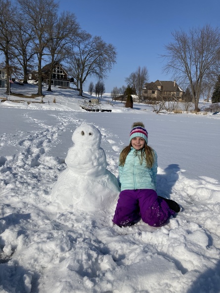 Greta and the Snowman2.JPG